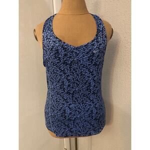 Nike Dri-Fit Black and Blue Muscle Top Size M